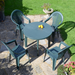 Trabella Revello Round Table With 4 Pineto Chairs Set Green Dining Sets Trabella   