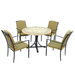 Byron Manor Provence Garden Dining Table with 4 Ascot Chairs Set Dining Sets Byron Manor Default Title  