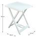 Trabella Boretto Folding Table With 2 Brescia Chairs Set in White Dining Sets Trabella   
