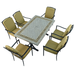 Byron Manor Burlington Dining Table With 6 Ascot Deluxe Chairs Set Dining Sets Byron Manor   