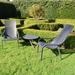 Nardi Step Low Garden Coffee Table with 2 Net Lounge Chair Set in Anthracite Grey Dining Sets Nardi   