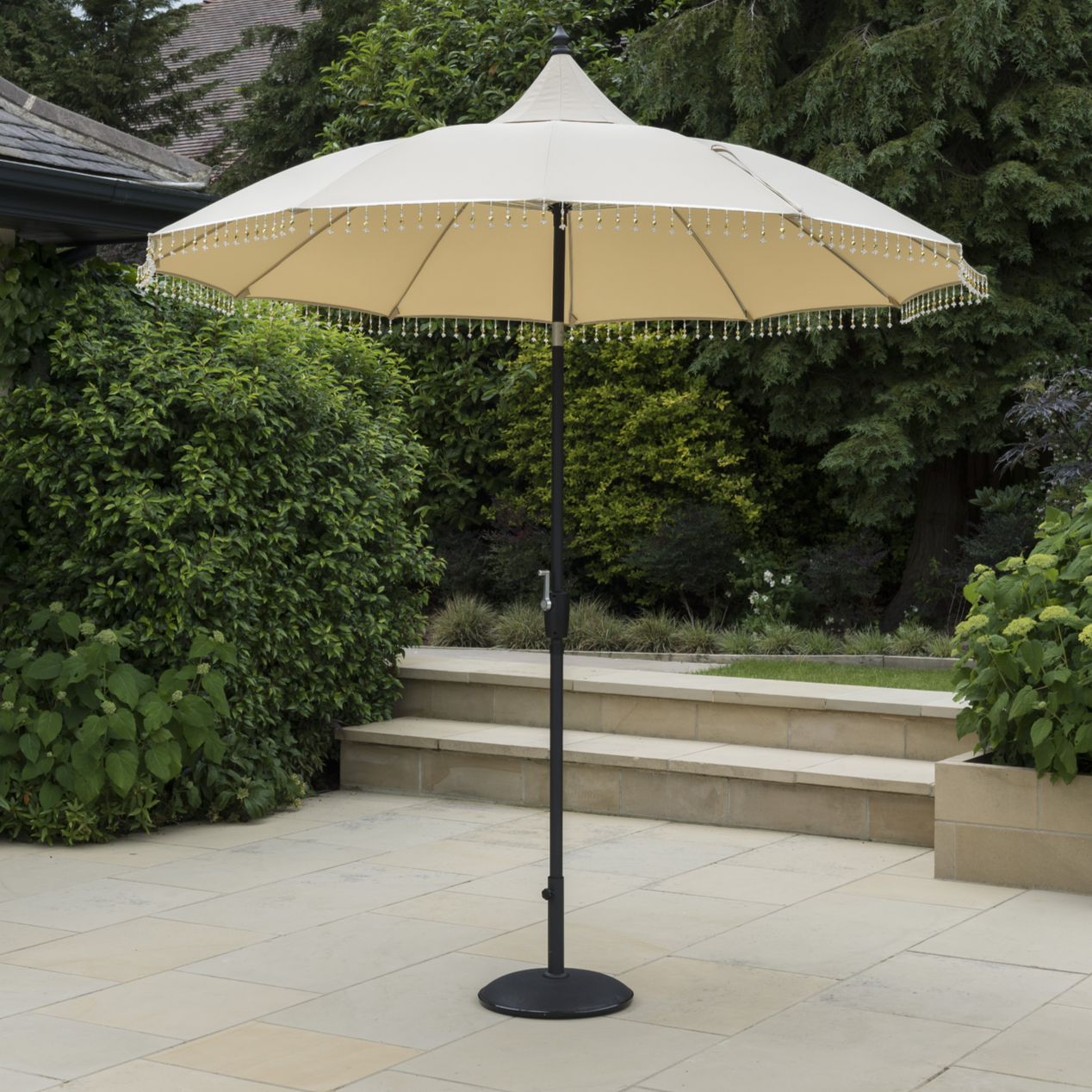 carousel patio umbrella Garden Must Haves Carrousel 2.7m Cream Parasol– Ruby's Garden Boutique