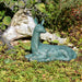 Solstice Sculptures Deer Lying Small 30cm Aluminium Gold Verdigris Statues Solstice Sculptures   