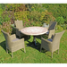 Byron Manor Provence Mosaic Stone Garden Dining Table With 4 Dorchester Wicker Chairs Dining Sets Byron Manor   