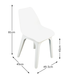 Trabella White Ponente Dining Table with 4 Eolo Chairs Dining Sets Trabella   