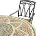 Byron Manor Montpellier Mosaic Stone Garden Dining Table with 4 Ascot Chairs Dining Sets Byron Manor Default Title  