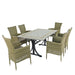 Byron Manor Burlington Stone Mosaic Garden Dining Table With 6 Dorchester Wicker Chairs Dining Sets Byron Manor   
