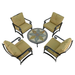 Exclusive Garden Montilla 91cm Coffee Table With 4 Windsor Lounge Chair Set Dining Sets Exclusive Garden   