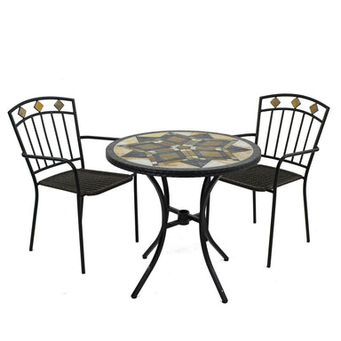 Exclusive Garden Darwin 76cm Bistro Table with 2 Malaga Chairs Dining Sets Exclusive Garden   