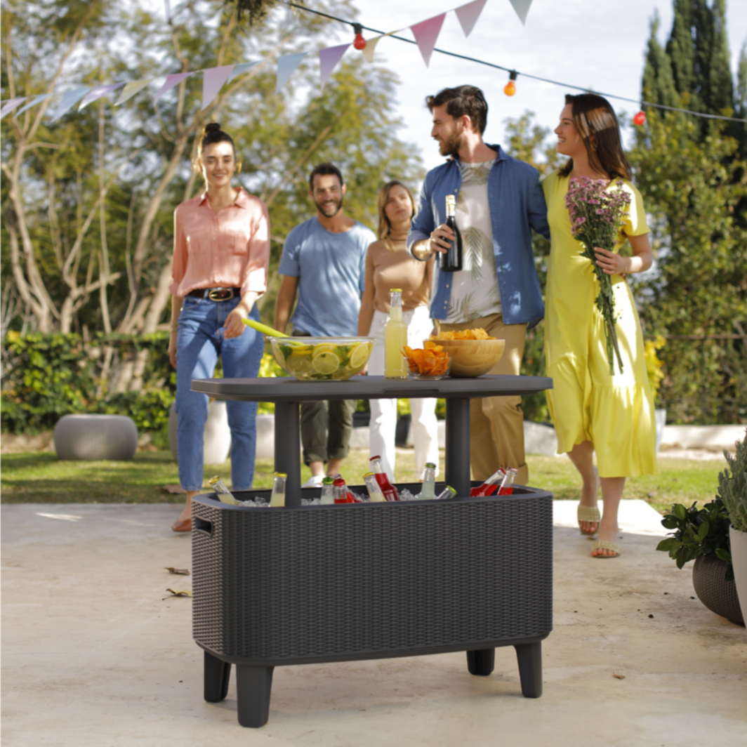 Keter Bevy Bar in Anthracite Outdoor Storage Keter   