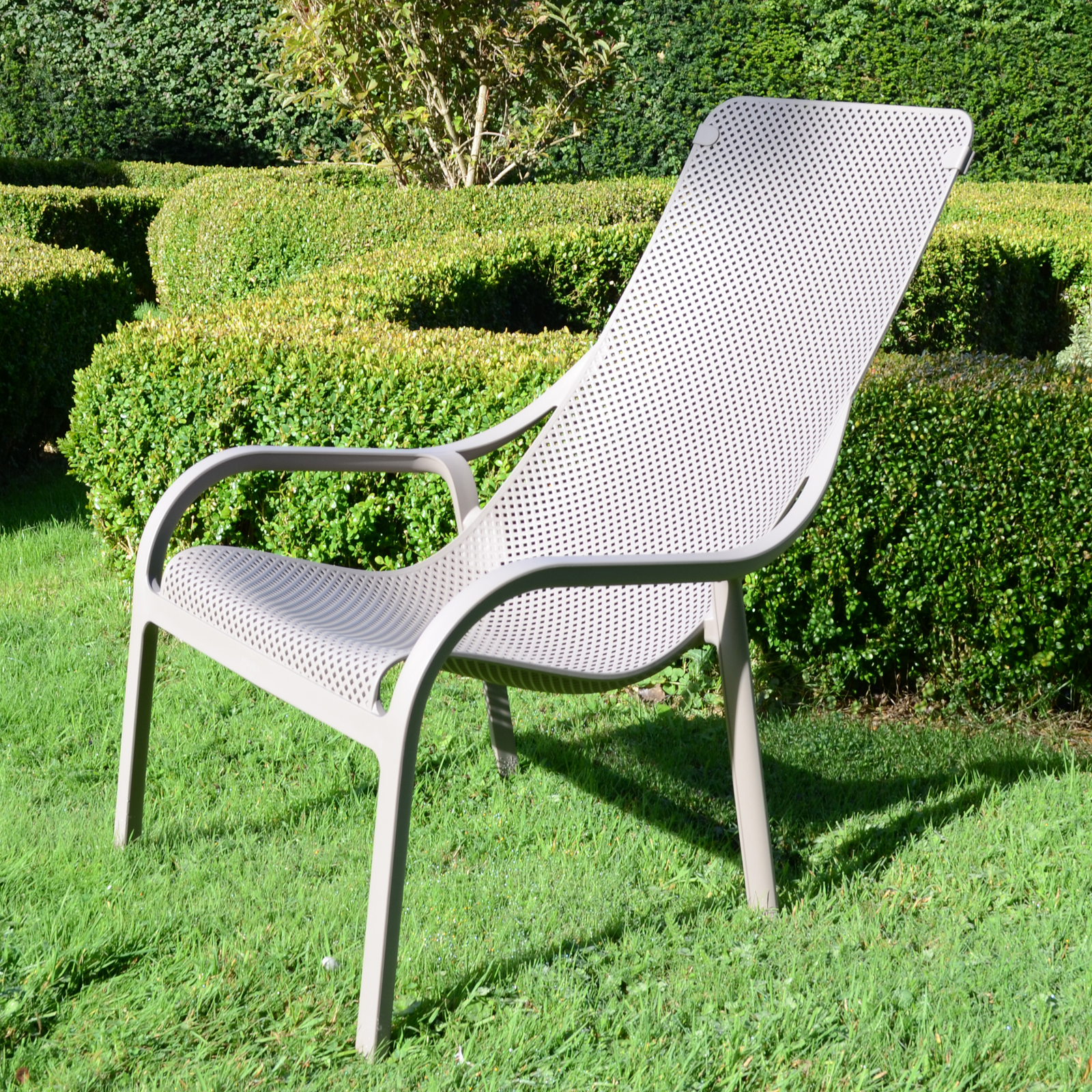 Nardi Net Lounge Garden Chair in Turtle Dove Grey (Pack of 2) Chairs Nardi Default Title  