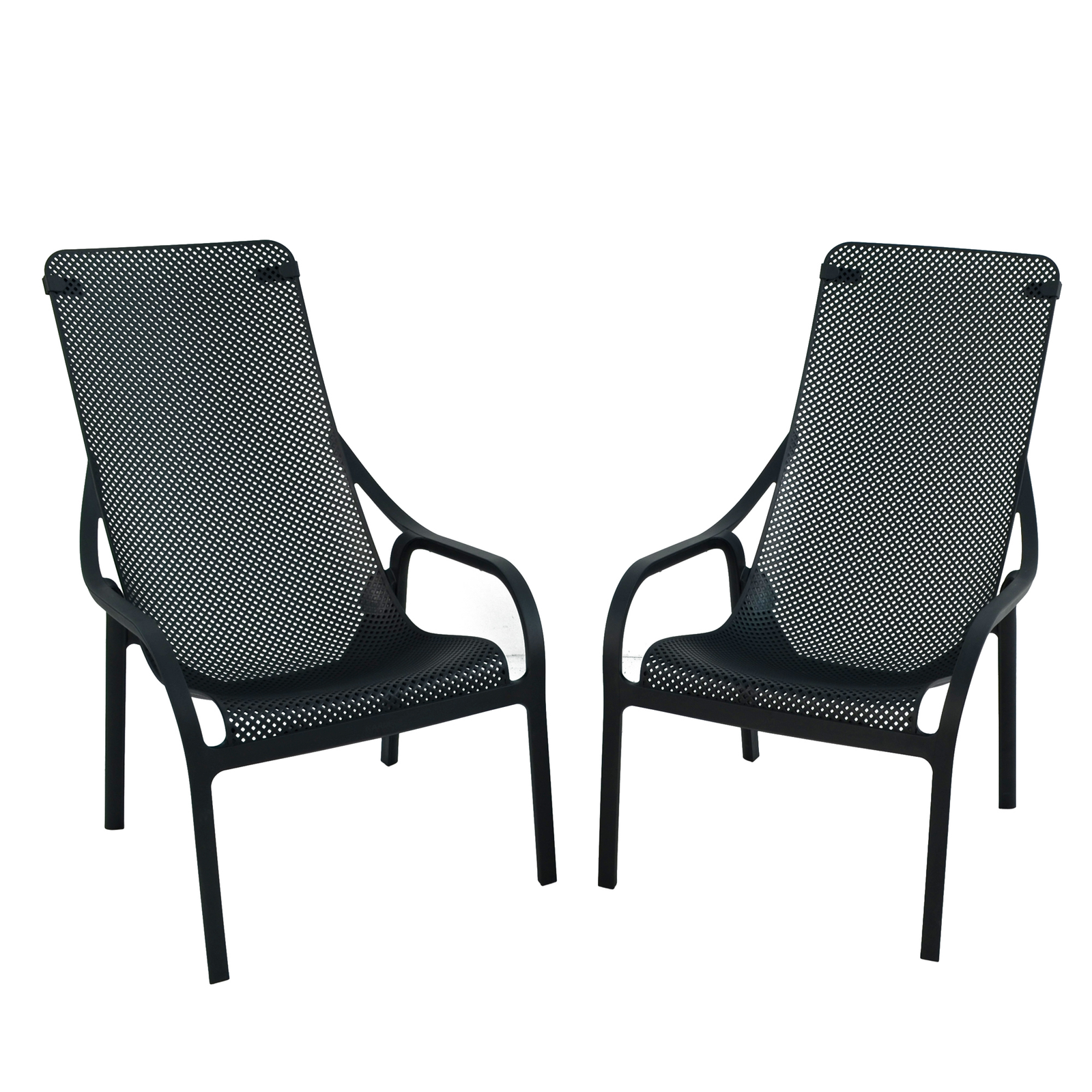 Black plastic lounge online chairs