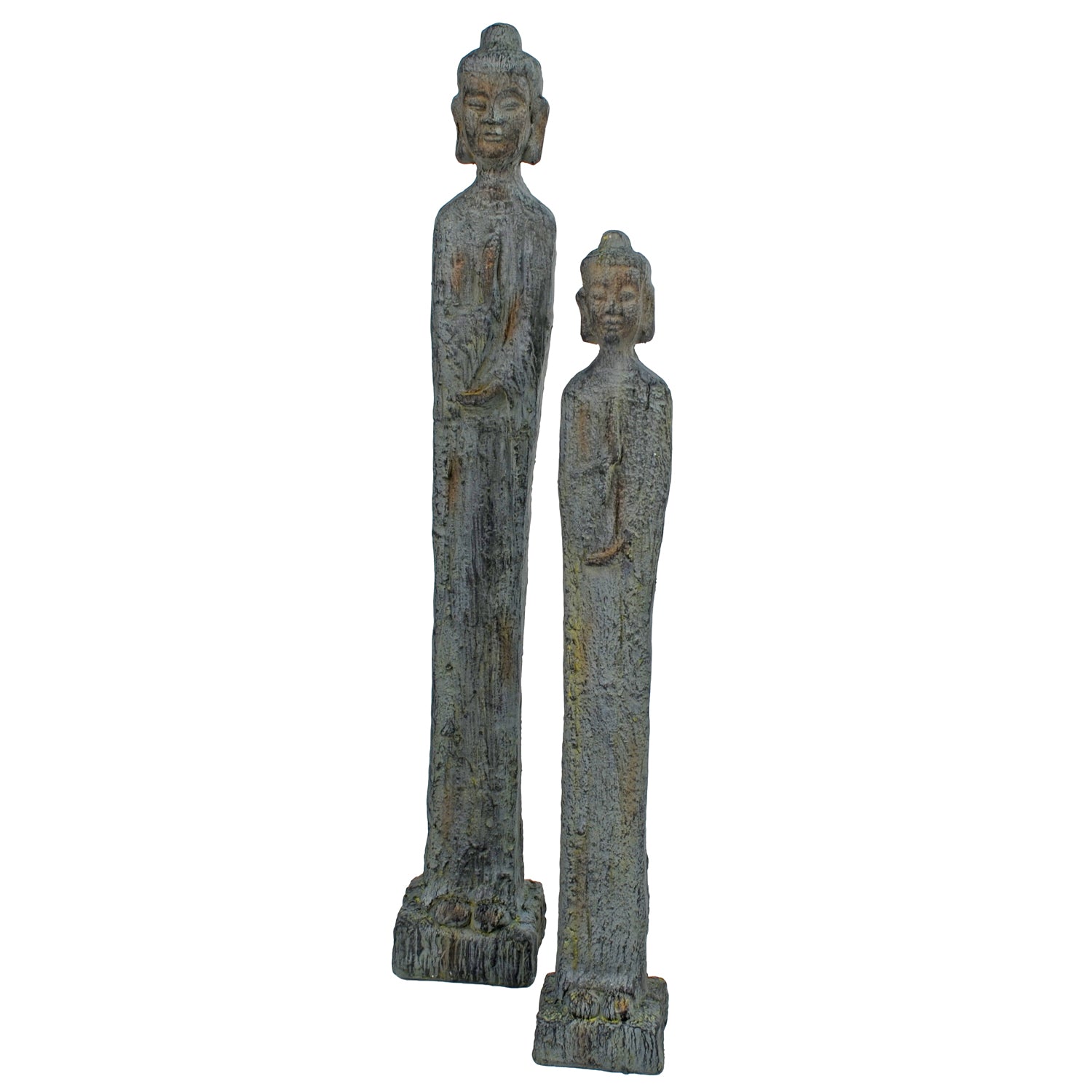 Solstice Sculptures Buddha Thin Tall 100cm Patina Bronze Effect Statues Solstice Sculptures   