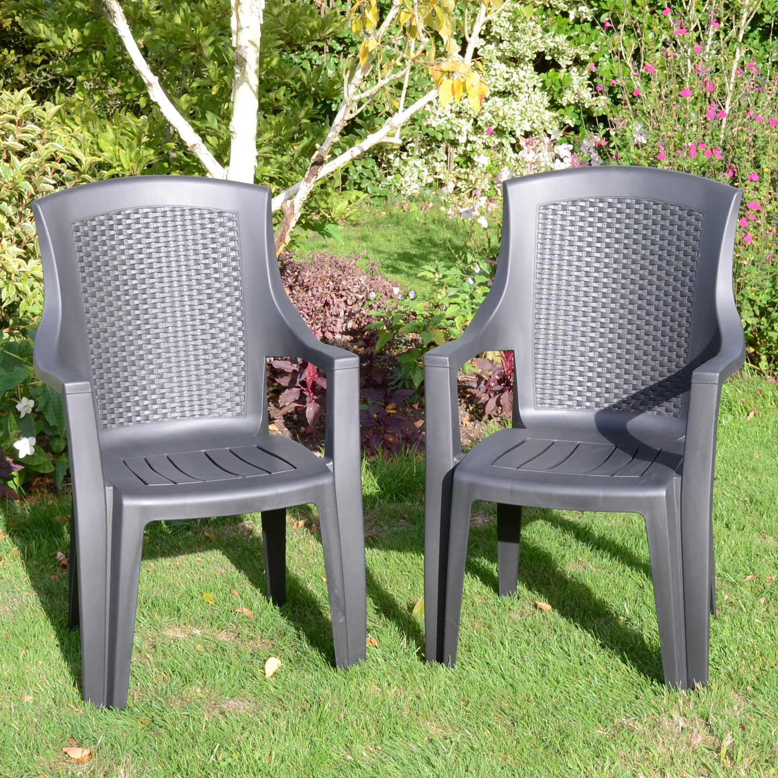 Trabella Sedini Stack Chair Anthracite Grey (Pack of 2) Chairs Trabella Default Title  