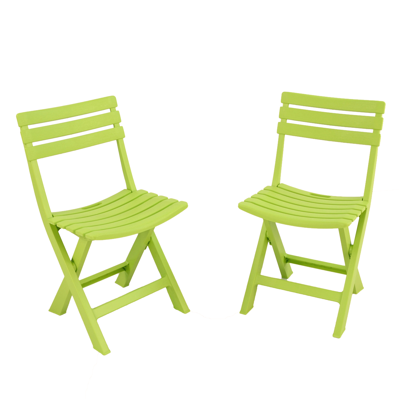 Trabella Brescia Folding Chair Lime Green Pack of 2