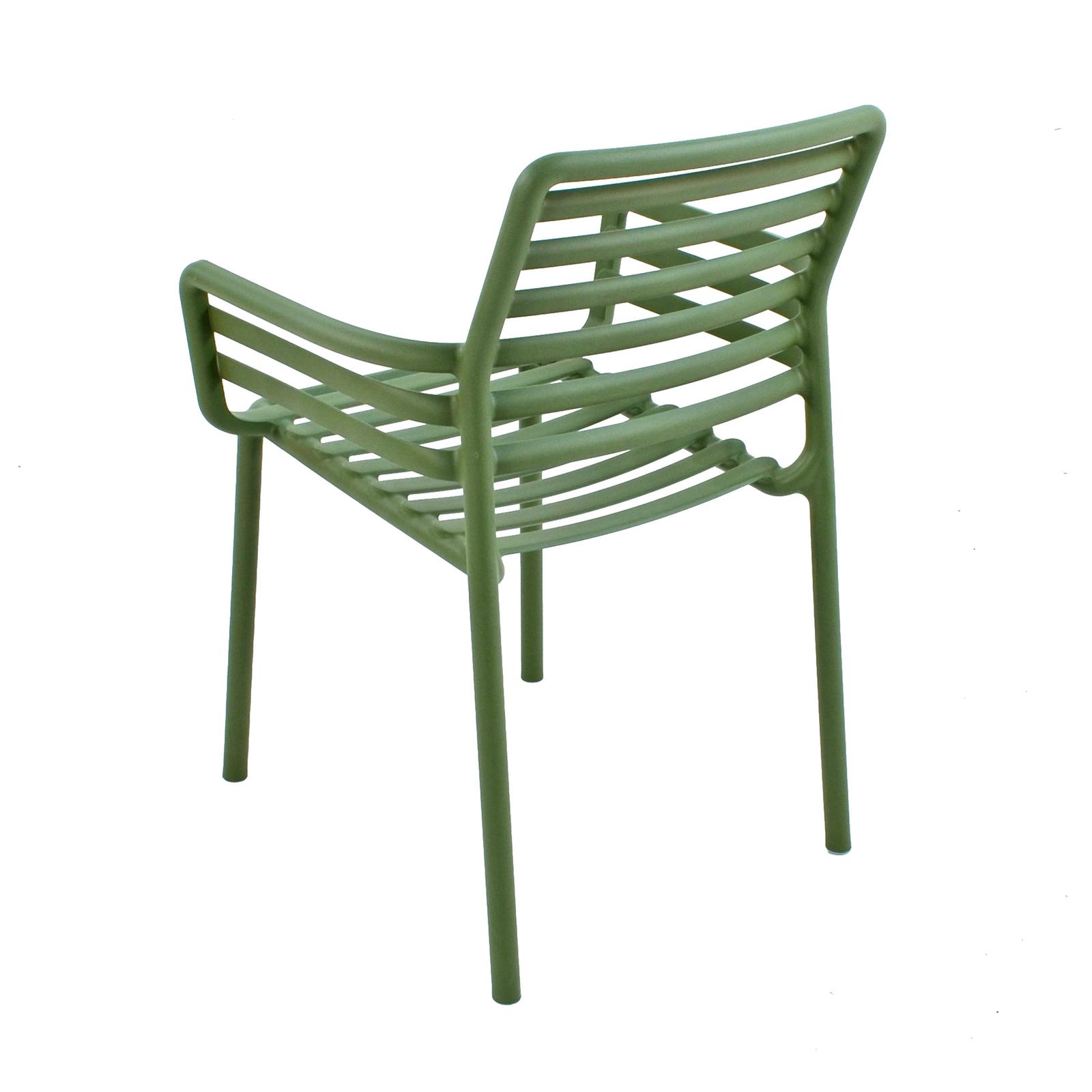 Nardi Clip 70cm Garden Resin Table with 4 Doga Chair Set in Olive Green Dining Sets Nardi   