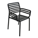 Nardi Clip 70cm Garden Resin Table with 4 Doga Chair Set in Anthracite Grey Dining Sets Nardi   