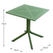 Nardi Clip 70cm Garden Resin Table in Olive Green Tables Nardi Default Title  