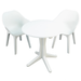 Trabella White Levante Dining Table with 2 Ghibli Chairs Dining Sets Trabella Default Title  
