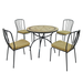 Exclusive Garden Richmond 91cm Patio With 4 Milan Chairs Set Dining Sets Exclusive Garden Default Title  