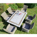 Byron Manor Burlington Stone Mosaic Garden Dining Table With 6 Dorchester Wicker Chairs Dining Sets Byron Manor   