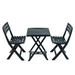 Trabella Boretto Folding Table With 2 Brescia Chairs Set Anthracite Grey Dining Sets Trabella   