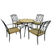 Exclusive Garden Richmond 91cm Table With 4 Ascot Chairs Set Dining Sets Exclusive Garden Default Title  