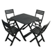 Trabella Brescia Folding Table With 4 Brescia Chairs Set Anthracite Grey Dining Sets Trabella   