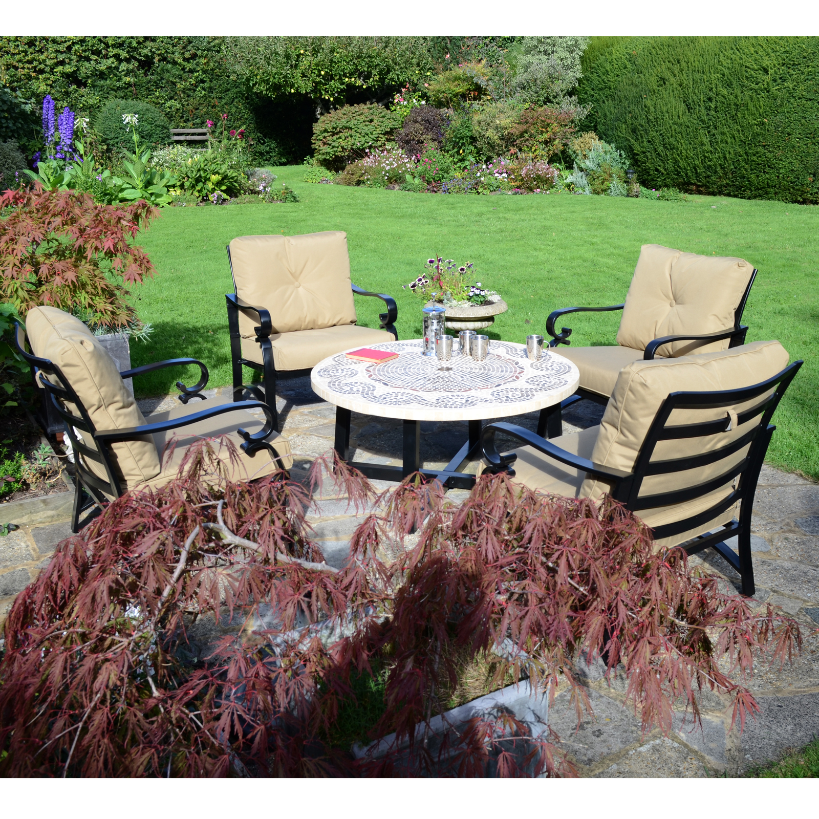 Set of online 4 lounge chairs