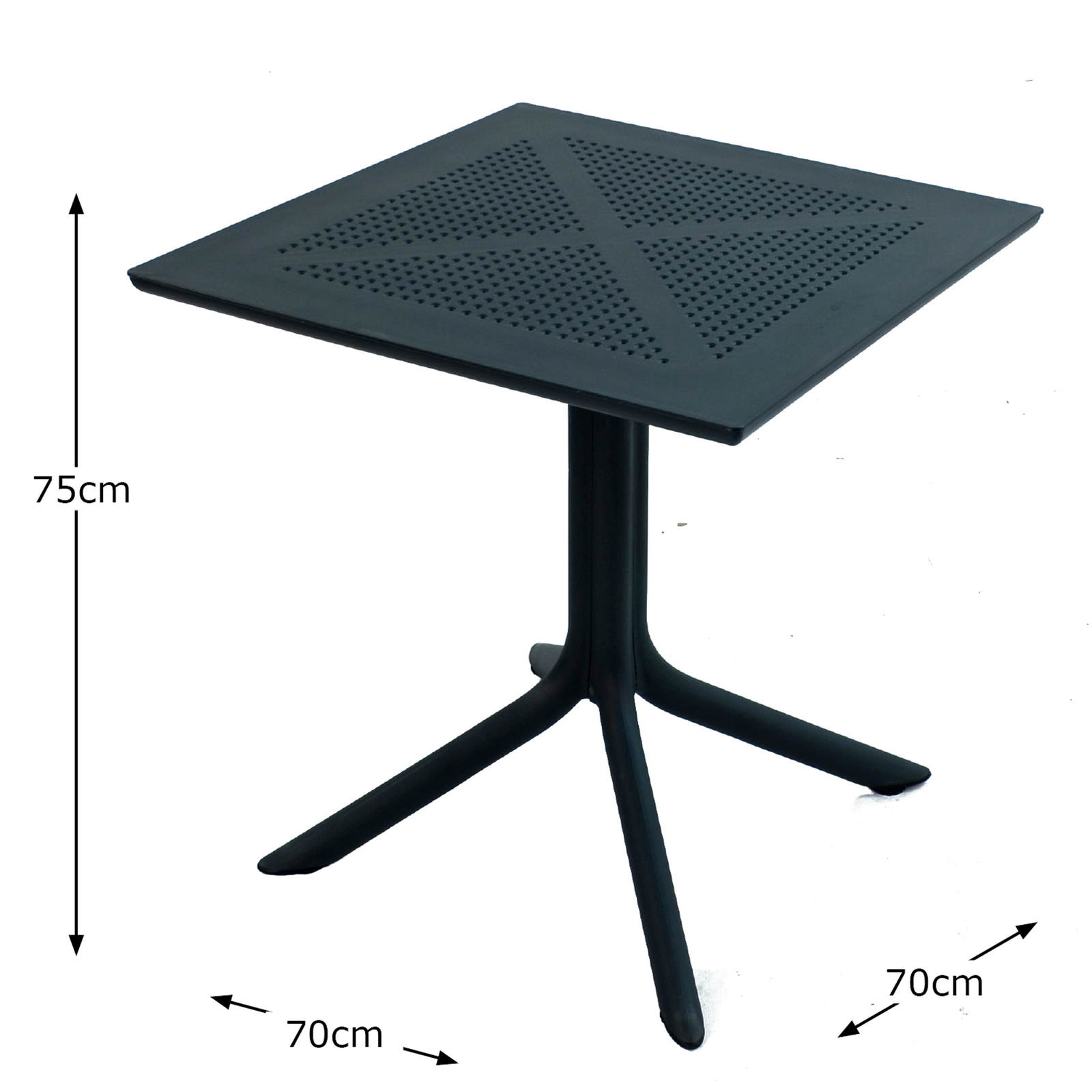 Nardi Clip 70cm Garden Resin Table in Anthracite Grey Tables Nardi Default Title  