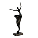 Elur Margot Dancer Statue Iron Figurine 40cm in Mocha Brown Statues Elur   