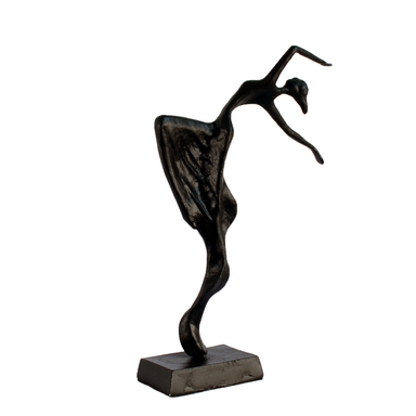 Elur Natalia Dancer Statue Iron Figurine 33cm in Mocha Brown Statues Elur   
