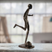 Elur Footballer Iron Statue Figurine 19cm in Mocha Brown Statues Elur   