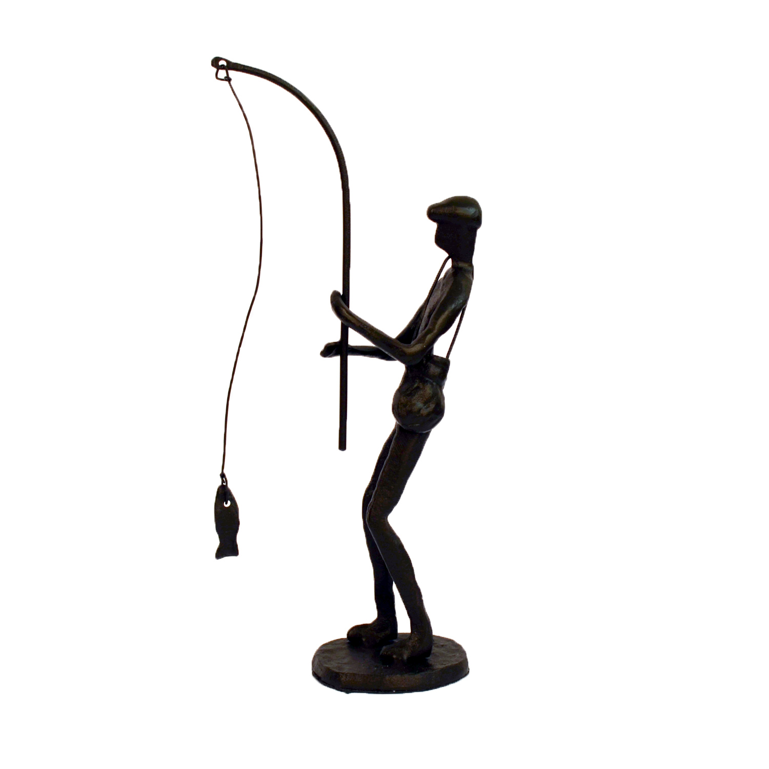 Elur Angler Iron Statue Figurine 22cm in Mocha Brown Statues Elur   
