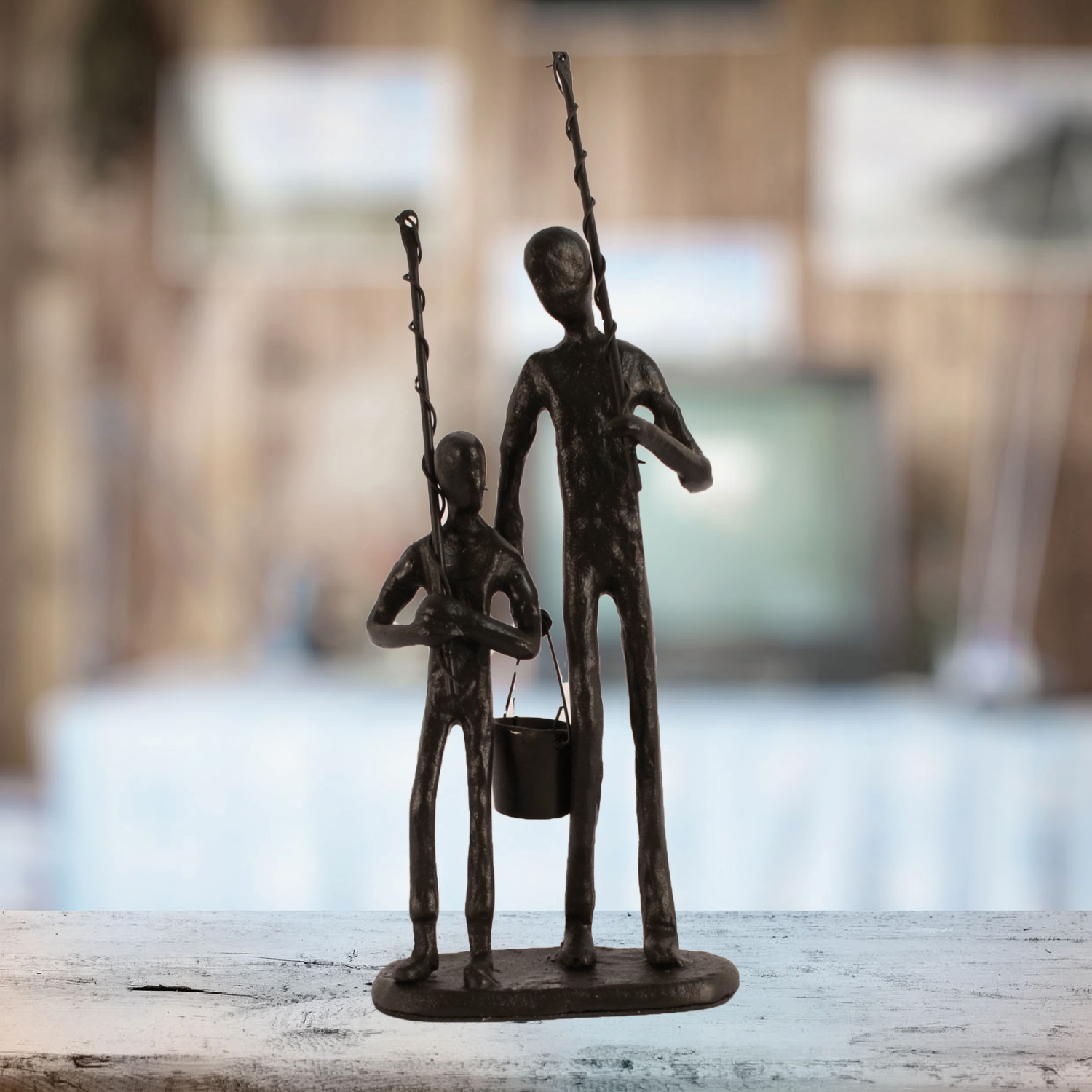Elur Fishing Trip Statue Figurine 21cm in Mocha Brown– Ruby's Garden  Boutique