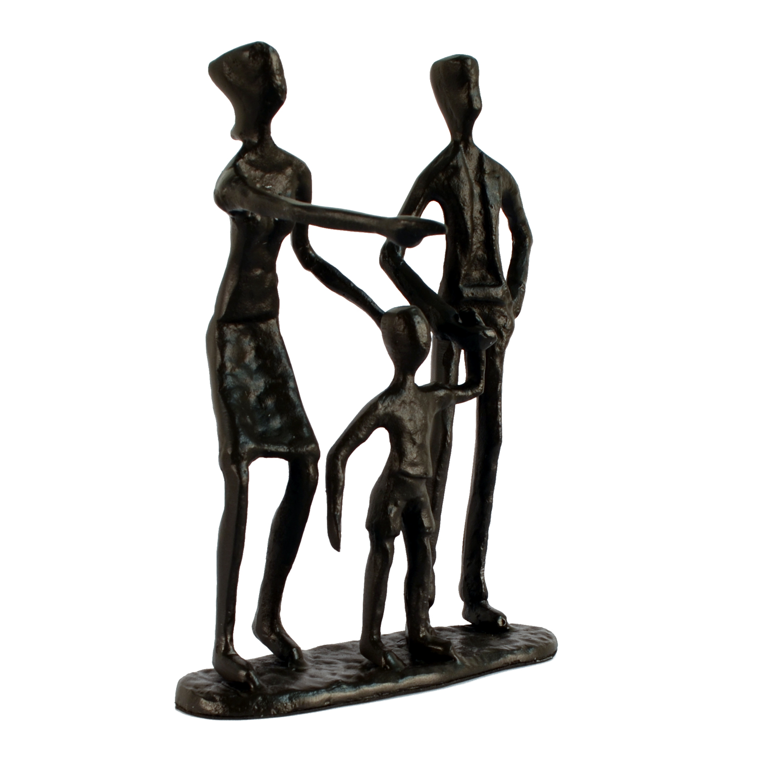 Elur Family 3 Outing Iron Status Figurine 19cm in Mocha Brown Statues Elur   