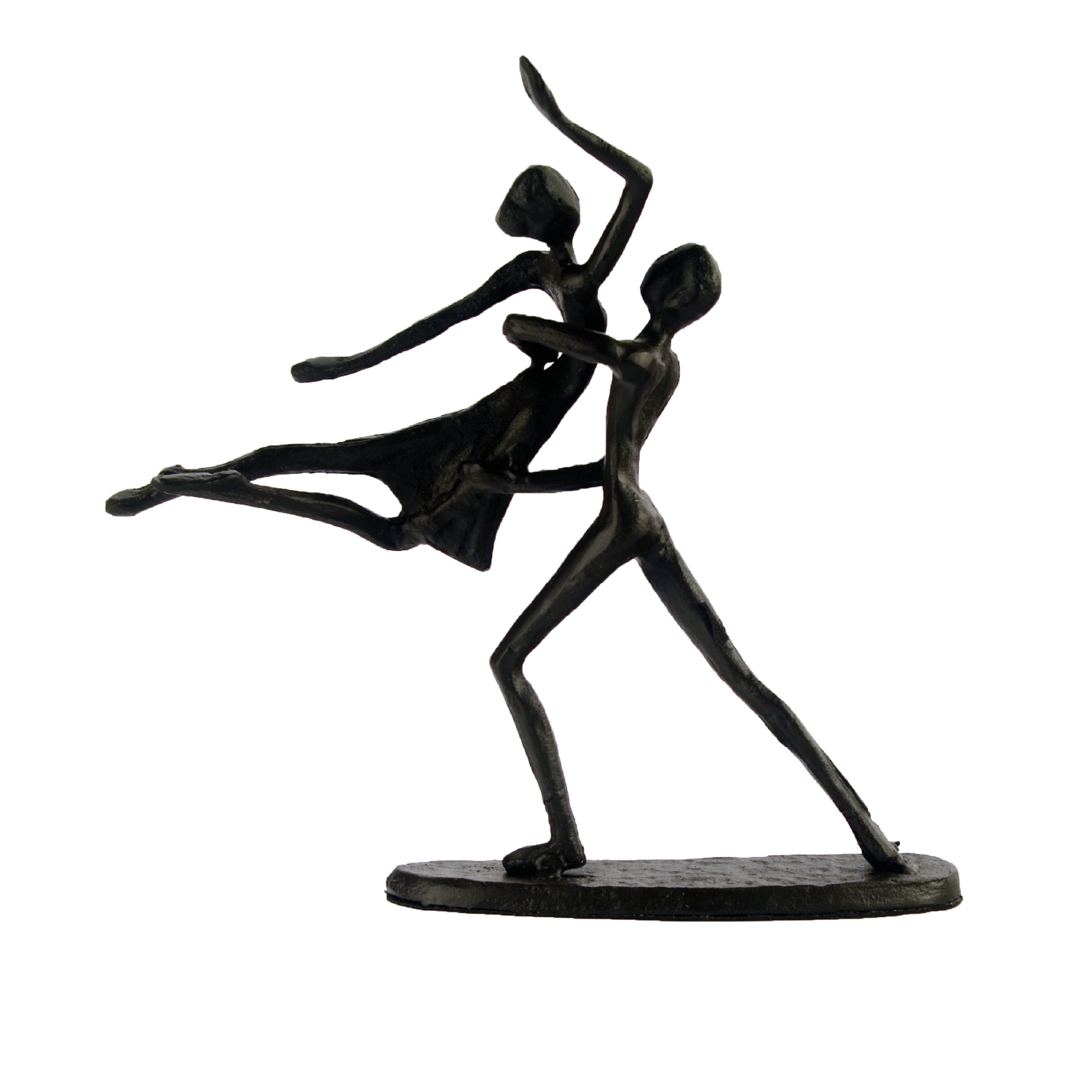 Elur Dancing Couple In Lift Iron Status Figurine 17cm in Mocha Brown Statues Elur   