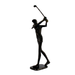 Elur Golfer Lady Iron Figurine 29cm in Mocha Brown Statues Elur   