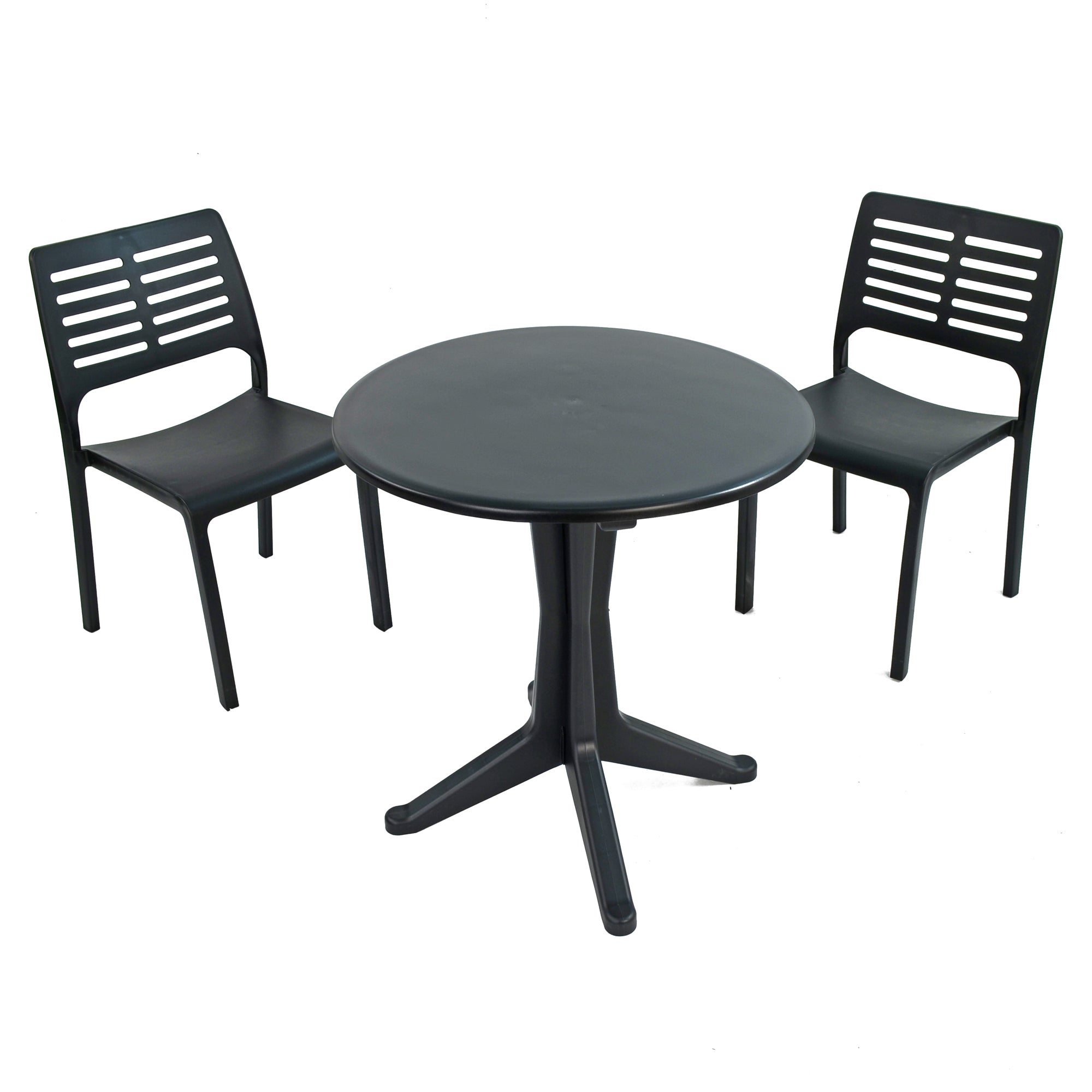 Trabella Anthracite Levante Dining Table With 2 Mistral Chairs Dining Sets Trabella   