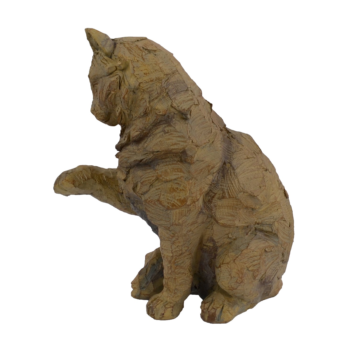 Elur Cat 25cm Carved Wood Effect Statue Statues Elur   