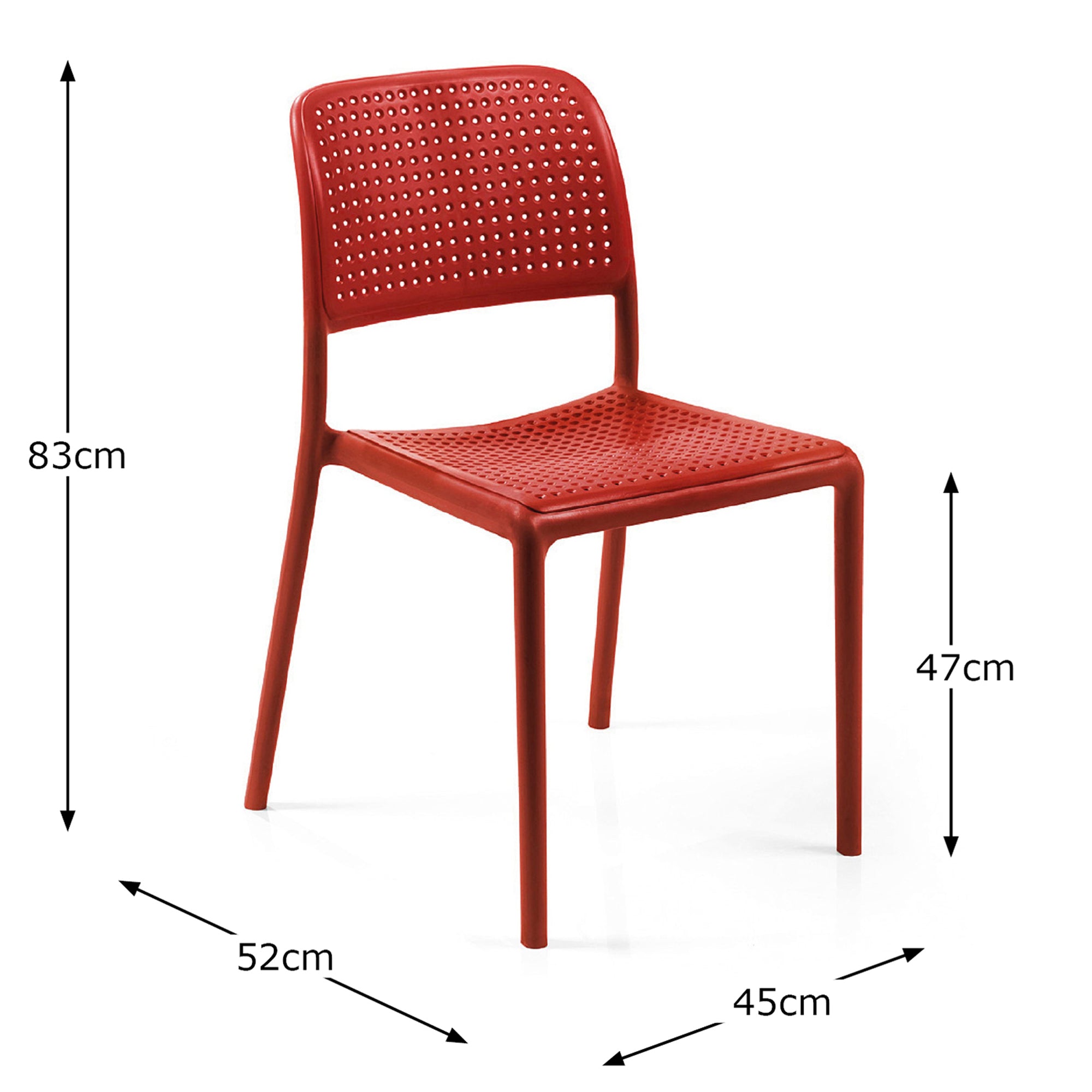 Nardi Red Step Garden Table with Bistrot Chair Set– Ruby's