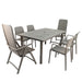 Nardi Turtle Dove Grey Libeccio Extending Table with 2 Darsena & 4 Bora Chair Set Dining Sets Nardi   