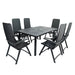 Nardi Anthracite Libeccio Table with 6 Darsena Chair Set Dining Sets Nardi   