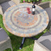 Byron Manor Monterey Garden Mosaic Stone Dining Table with 4 Dorchester Wicker Chairs Dining Sets Byron Manor   