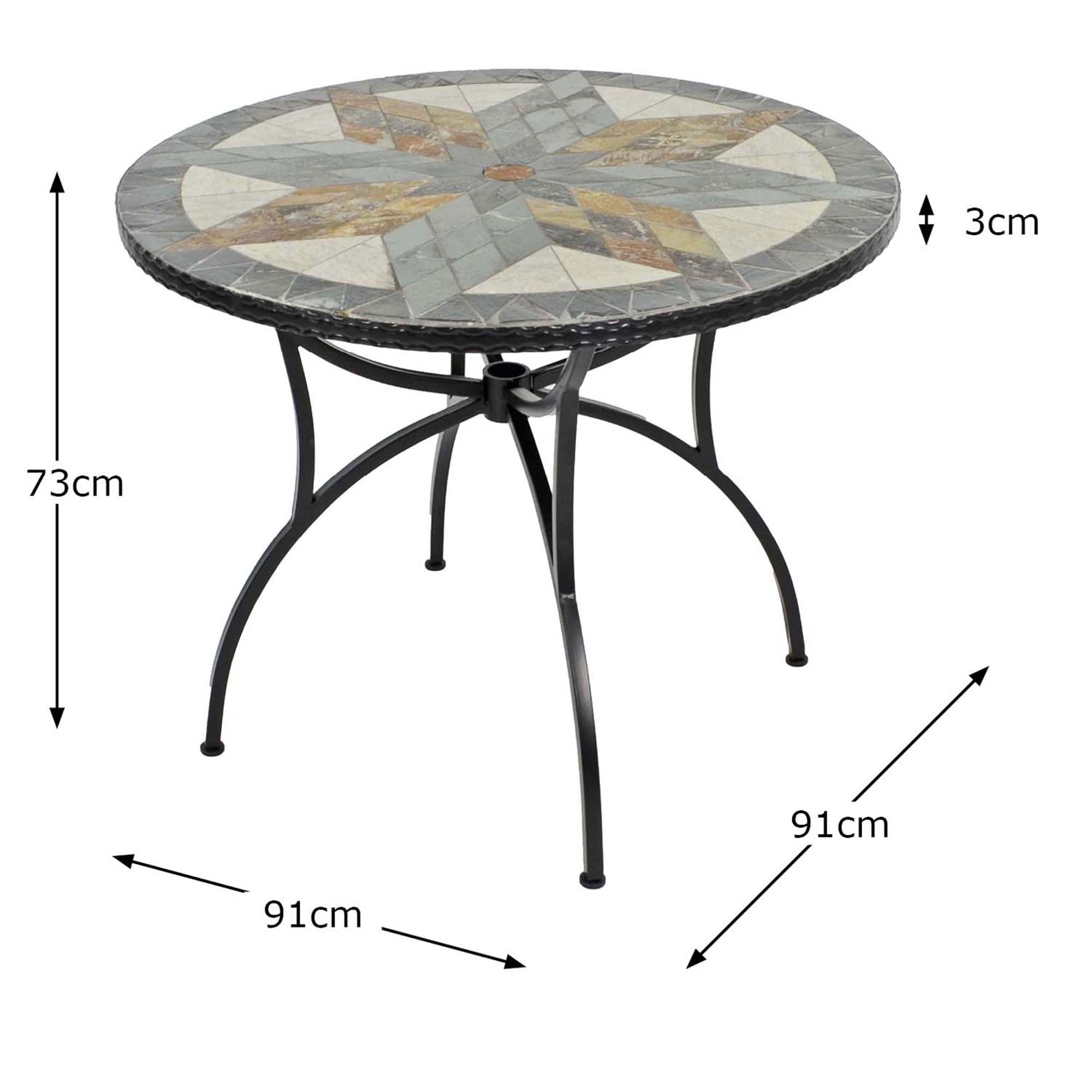 Exclusive Garden Montilla 91cm tiled Patio Table Tables Exclusive Garden   