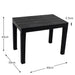 Trabella Roma Square Garden Table With 4 Roma Bench Set Anthracite Dining Sets Trabella   