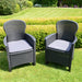 Trabella Sicily Garden Chair Anthracite (Pack of 2) Chairs Trabella   