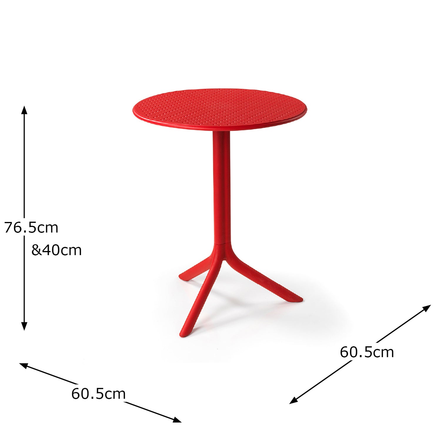 Nardi Step Height Adjustable Table Red Tables Nardi   