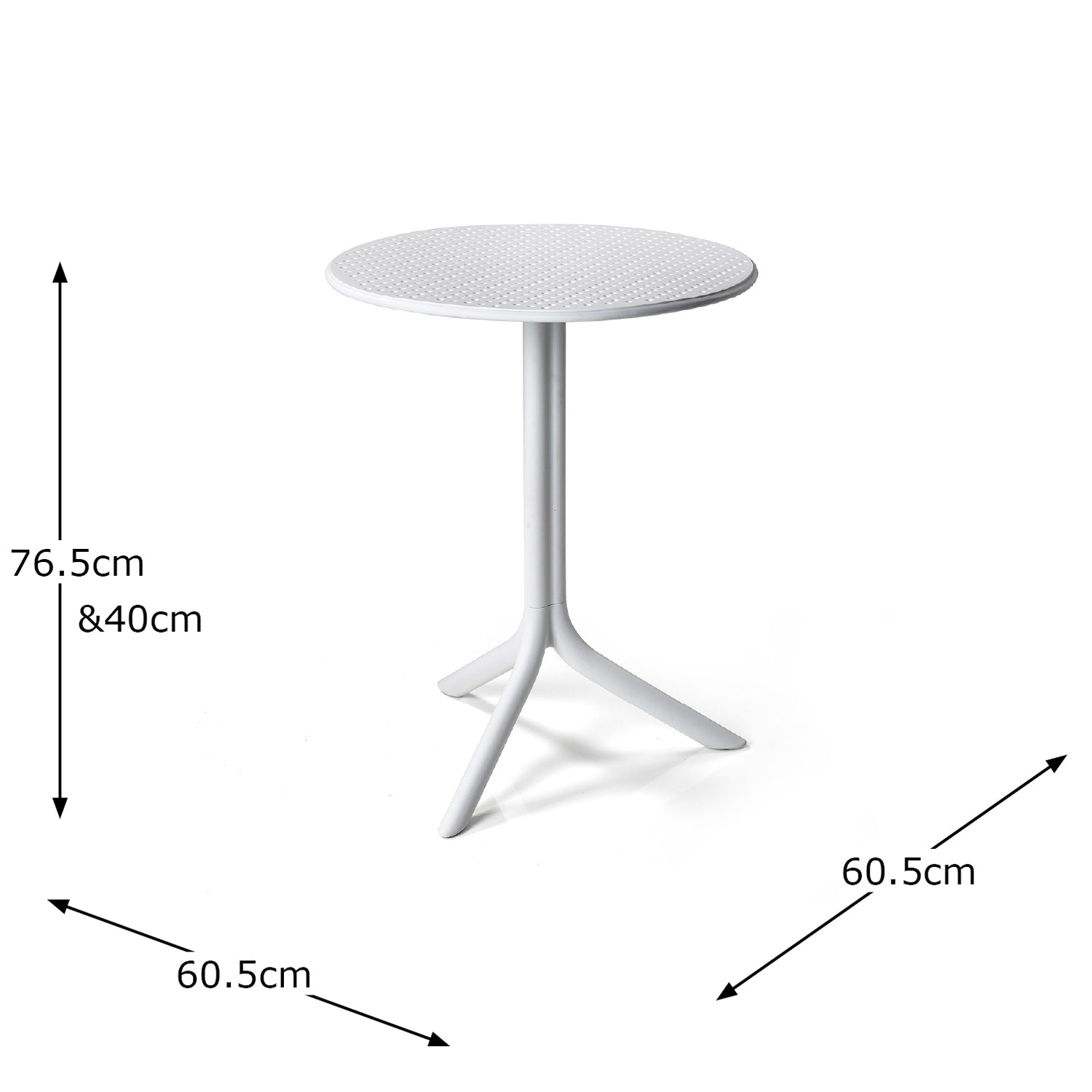 Nardi Step Height Adjustable Table White Tables Nardi   