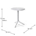 Nardi White Step Table with 2 Bistrot Chair Set Dining Sets Nardi   